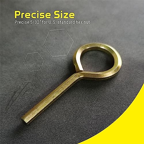5/32" Standard Hex Dogging Key with Full Loop, Allen Key Sets Wrench for Push Bar Panic Exit Device - 10 Pack