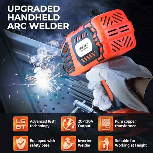 Portable Welding Machine 110V Handheld Welder with 20PCS Rods ? Electric ARC Welder Gun with IGBT Inverter, 5 Adjustable Current Levels, Fits 3/32¡È?1/8¡È Welding Rods, Ideal for DIY, Repair