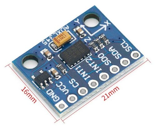 WWZMDiB 2Pcs ADXL345 3-Axis Accelerometer Sensor Module IIC/SPI Transmission Compatible with for Arduino GY-291 3D Printer Klipper