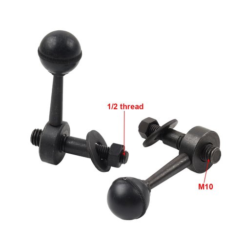GZYF 2pcs Motor Lock Handle CNC Milling Machine for Bridgeport Mill Parts Iron Black