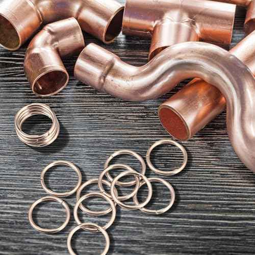 30 Pcs 15% Silver Brazing Joint Solder Ring Silfos Rings for 1/2" O. D. Copper Tubes Silver Solder Brazing Ring for HVAC Copper Tubes Small Welding Process