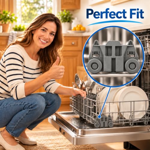 W10195417 Dishwasher Lower Rack Wheels – 4 Pack for Kenmore, KitchenAid