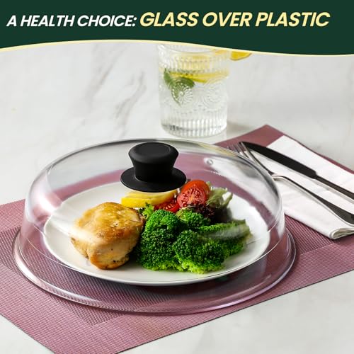2-in-1 Glass Microwave Splatter Cover and Silicone Place Mat 10" x 12"