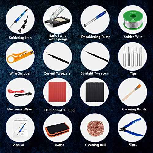 Soldering Iron Kit, 80W 110V Upgraded Digital Electric Solder Irons, with LCD Display, 39-in-1 Adjustable Temperature Welding Tool for Metal, Jewelry Electrical Repairs, DIY