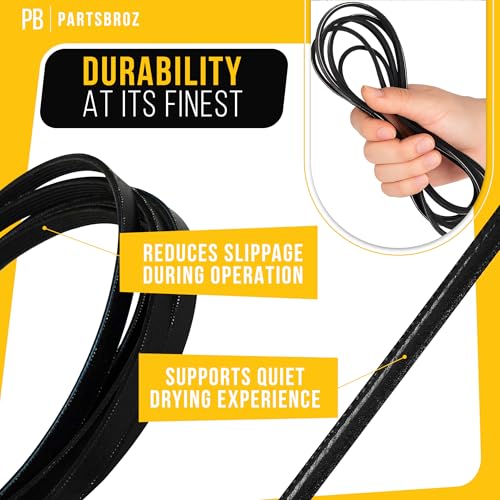 PartsBroz WE03X29897 Dryer Belt Drive fits GE/Whirlpool/Kenmore (WE12M29) 89.5in, 30pk