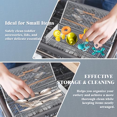 Viscogrip Dishwasher Basket for Small Items, 304 Stainless Steel, 1 PCS
