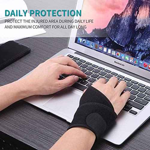 Wrist Brace for Carpal Tunnel, Breathable and Adjustable Wrist Support Brace for Arthritis and Tendinitis, Wrist Compression Wrap for Pain Relief, One Size Fits Left or Right Hand ? Single