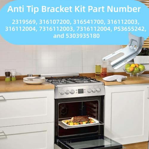 KIDQZA 316112005 Anti-Tip Bracket Kit for Frigidaire/ Electrolux Range Stove - 1-Pack