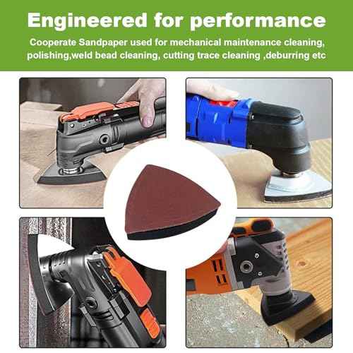 Oscillating Tool Sanding Pad for Multitool Oscillating Saw, WENESTR 1-Piece 3-1/8 in Triangle Sanding Pad for Surface Sanding, Mechanical Maintenance Cleaning, Polishing, Deburrin¡¦