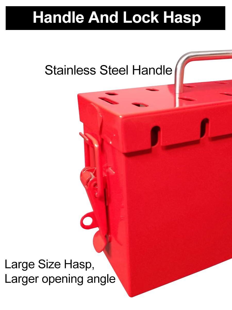 MACCANN&ESSIN Lockout Tagout Group Lock Box Lock Out Tag Out Loto Boxes for OSHA Compliant Procedures (2)