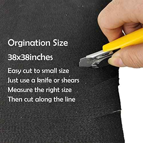 Fireproof Welding Blanket Heat Resistant Carbon Felt Fabric Flame for Smoker Gill Heat Resistant Up to 1800¡ÆF 36¡± x 36¡± Easy Cut Fire Proof Mat for Glass Blowing Auto Body Repair Camp and Wood stoves