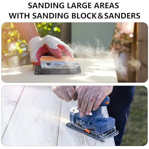 Shineboc Wet Dry Sandpaper Assortment 21 Sheets 9x3.6 Inch, Grit Mix 120-2000, Includes Variation of 9 x 3-2/3 Inch, Multi-Grit