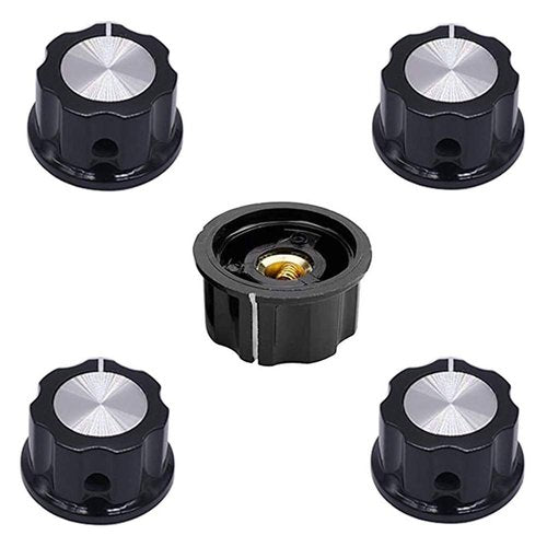 Szliyands A04 knob for 6mm / 0.24" Diameter Shaft Potentiometer, 30mm top Diameter 5PCS