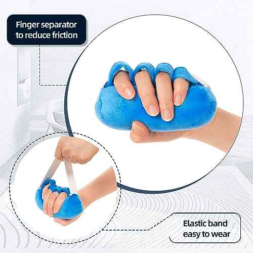 TYYIHUA Hand Contracture Cushions Palm Grip for Elderly, Stroke Rehab Skin Breakdown with Elastic Band Palm Protector for Hand, Hand Splint (1pc)