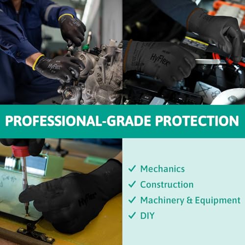 Ansell 48-101-10 Sensilite Gloves, Size 10, Black, Pack of 12