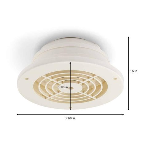 SEVBLKX Black Soffit Exhaust Vent 4", 5", 6" – Multi-Diameter Duct Compatibility – UV-Stabilized ABS – Integrated Backdraft Damper – for Bathroom/Kitchen Fan Venting via Soffit or Eave