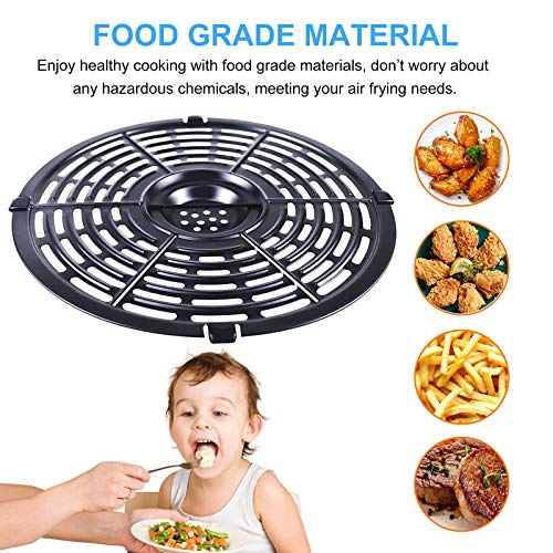 GXF 3.7QT Round Air Fryer Grill Pan - Replacement Tray for Chefman TurboFry 3.6QT / Emeril Lagasse 4QT / Power XL 4QT