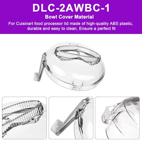Cuisinart DLC-2A Mini Prep Plus Work Bowl Cover - Replacement ABS Lid