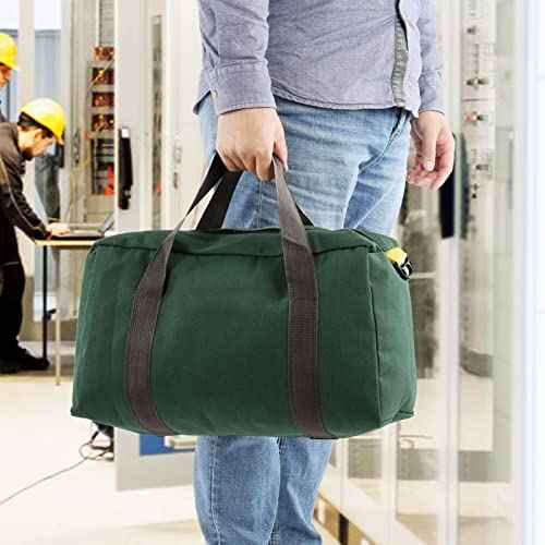Hand Tool Bag, Portable Tool Bag, Large Capacity Canvas Material, Wide Mouth, Heavy Duty for Wrenches for Electrician (20 Inch)