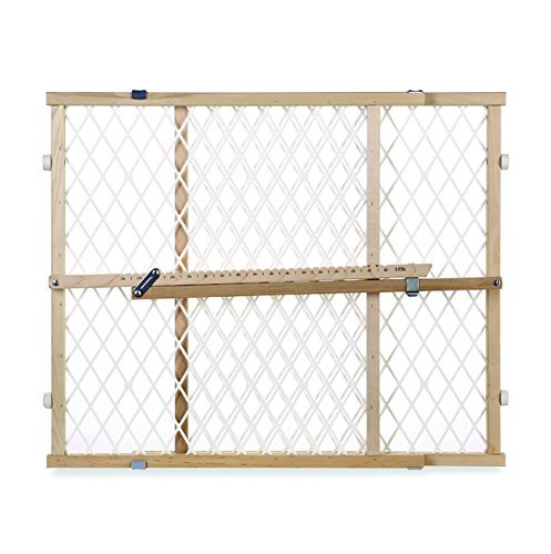 Toddleroo by North States Wooden Baby Gate - Adjustable Pressure Mount, 26.5-42 Inches Wide, 23 Inches Tall, Easy Install
