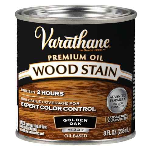 Varathane Rust-Oleum 211793 Stain, Golden Oak, 1/2", Half Pint, Gold