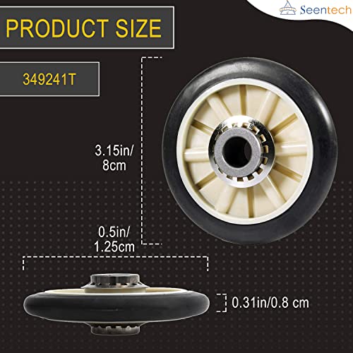 Seentech Upgraded 4392065 Dryer Repair Kit with 341241 Belt, 691366 Idler Pulley & 349241T Rollers for Whirlpool/Kenmore Maytag