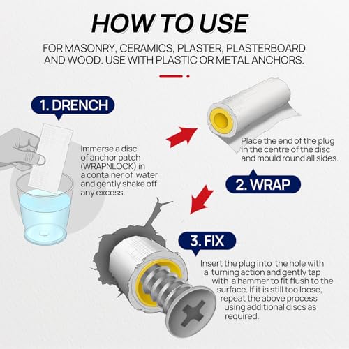 Boncart Drywall Anchor Repair Kit - Fast Loose Wall Fix for Home & DIY