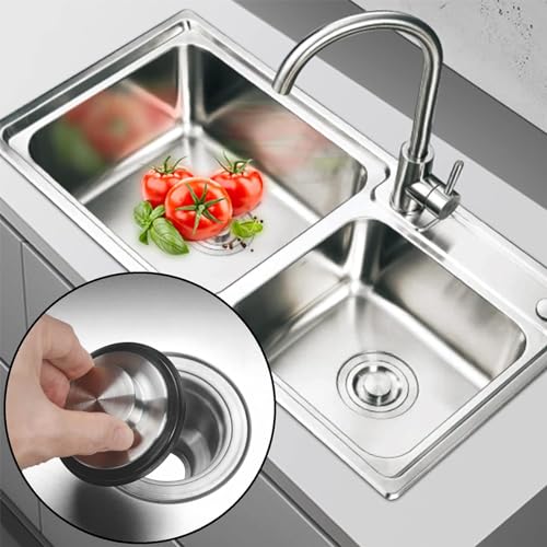 2 Pack Kitchen Sink Stopper for Garbage Disposal Stopper, Stainless