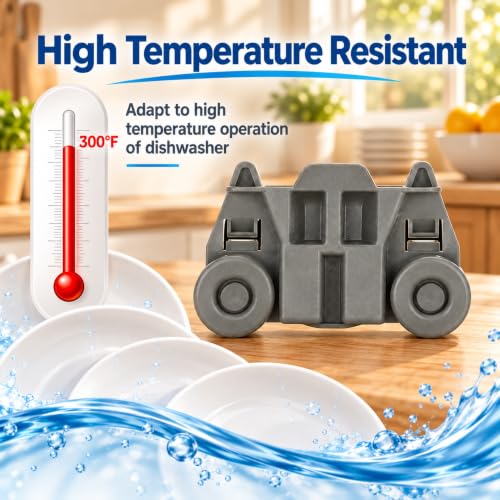 W10195417 Dishwasher Lower Rack Wheels – 4 Pack for Kenmore, KitchenAid