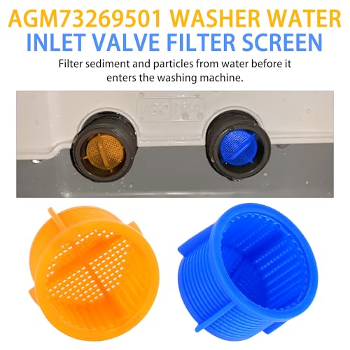 4-Pack Washing Machine Water Filter Screens for LG/Kenmore/Whirlpool – Inlet Valve Filter Set, Model 1810261/AP5202486/PS3618281
