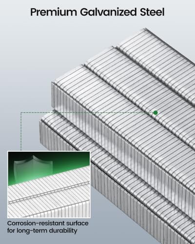 Meite T50 Staples 3 Sizes Pack - 1/4, 3/8, 1/2 Inch Galvanized Heavy Duty 2,520 Pcs for Upholstery & Construction