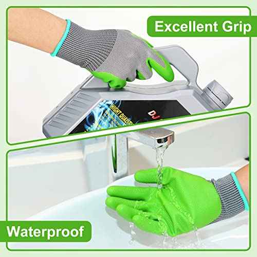 Jexine 50 Pairs Safety Gloves Men Garden Gloves for Men Women with Breathable Latex Coated and reliable Grip