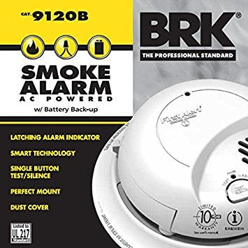 BRK First Alert 9120BFF Hardwired Smoke Detector with Battery Backup