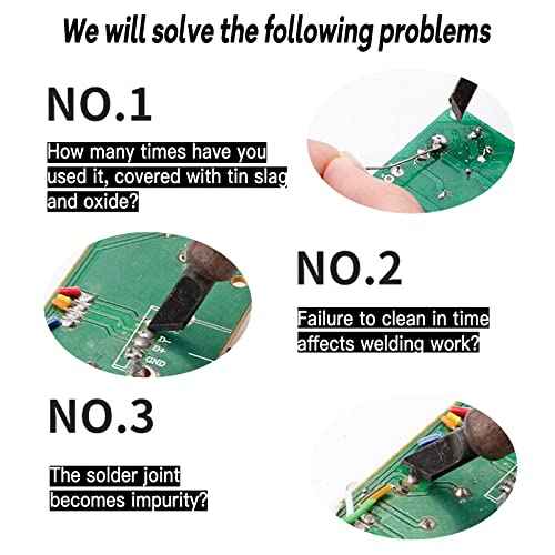 AOCEAN Soldering Iron Tip Cleaner Solder Tip Cleaning Wire Soft Coiled Coppered Wire Stainless Steel Tip Cleaner Kit