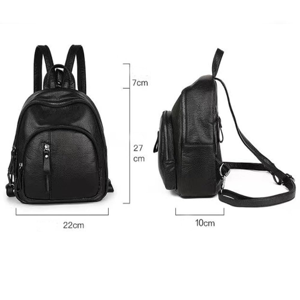Women's Backpack,Women's Bag, Soft Leather Mini Waterproof Backpack