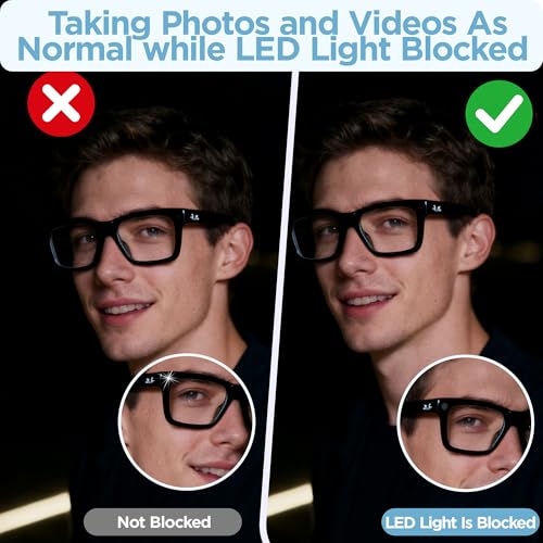 BonFook HiBloks Smart Glasses Accessories for Ray-Ban Meta, with 1 Pair of Anti-Slip Ear Grips, 15PC LED Light Blocking Stickers and 1 PC Nose Pad Grip Holder Kit for Wayfarer/Skyler(Gen 1&Gen 2)