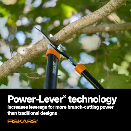 Fiskars 28-Inch Power-Lever Garden Bypass Lopper - Cuts Up to 1.75" Branches, Model 28"