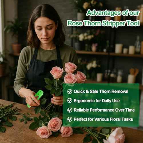 2PCS Rose Thorn Stripper Tool Thorn Remover for Roses Durable Iron Floral Stem for Removing Thorns and Leave Flower Stem Cutter