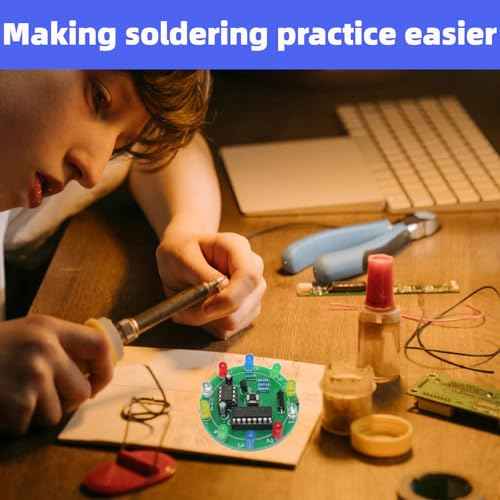 2PCS Soldering Practice Kit CD4017 NE555 DIY Lucky Wheel LED Light Circuit Board Solder Project for Electronics Beginners to Learn and Training