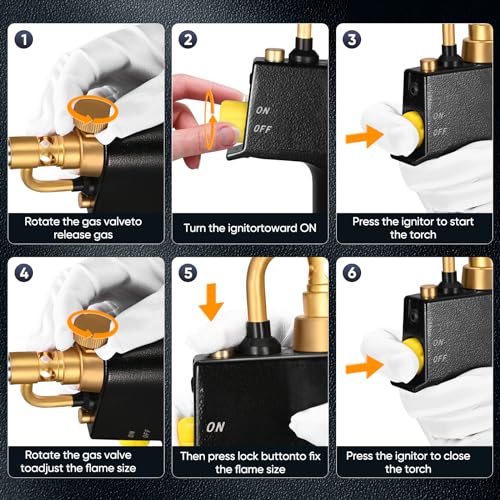 Heat Propane Mapp Torch Multi Purpose Includes 3 Nozzles/Tips High Intensity Trigger Start Torch Heat Shrink Torch