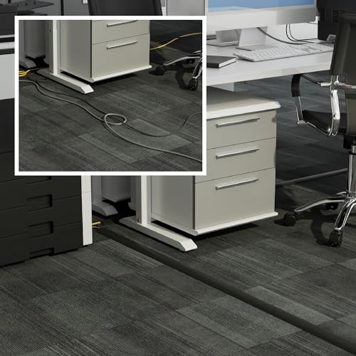 D-Line 6ft Black Floor Cord Cover Cable Protector for Extension Cords