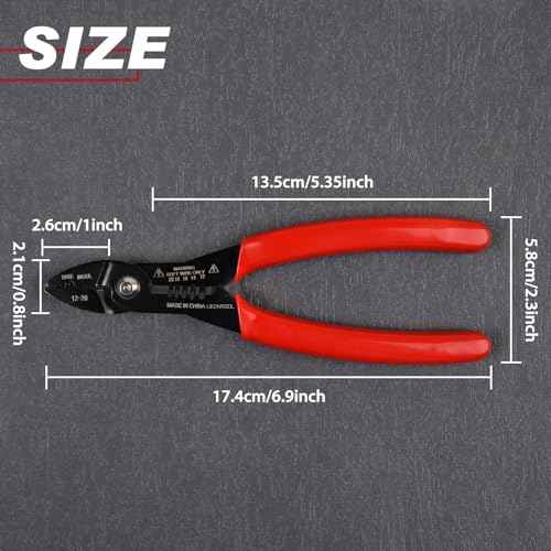 4-in-1 Multi Purpose Electricians Pliers with Wire Cutter, Crimper, Gripper, Stripper| 7" Compact Wire Stripper| Professional Wire Crimping Tool for 12-20 AWG Insulated & Non-Insulated Wires