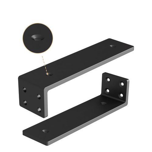 KLOMPAR Heavy Duty Shelf Brackets L6 x H1.6 x W2, (1/5'' Thick) Brackets for Shelves, Metal Shelf Brackets Shelving Brackets 8 Pack