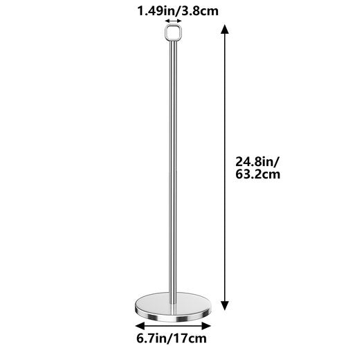Chinpakden Toilet Paper Holder Stand - Free-Standing Tissue Paper Storage with Reserve Function, Black Toilet Paper Roll Holder for Bathroom, Stainless Steel.