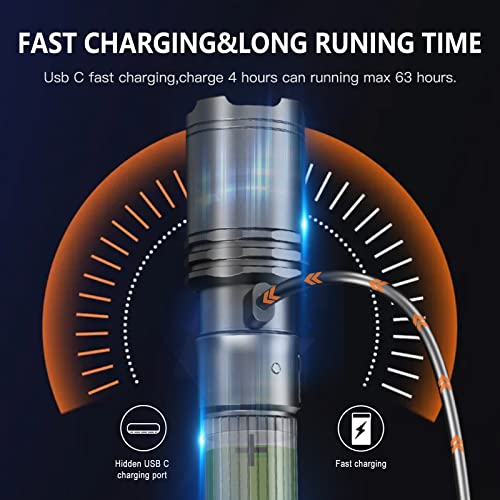 klarus EP10 USB-C Rechargeable Flashlight: 1000 Lumens Super Bright, 2600mah Battery, 6.3 inch, Small LED Powerful Flashlights for Home, Camping, Emergency