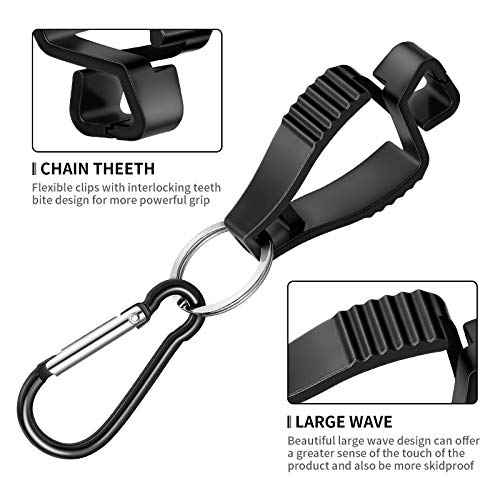 Jetec 6 Pcs Glove Clips for Work Glove Holder Grabber Safety Clips for Construction Work Accessories Helmets Hanger Clamp