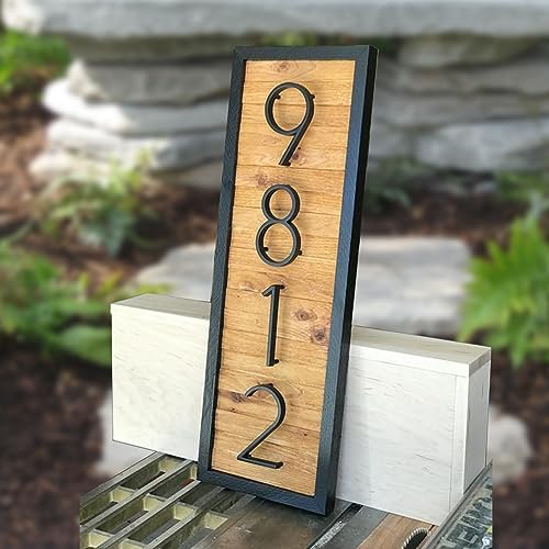 5" Floating Stainless Steel House Number 1 - Modern Address Sign, Rustproof & Easy to Install