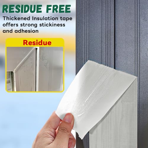 White Window Sealing Tape 3 Inch x 65.5 Ft Insulation & Weatherproof for Windows