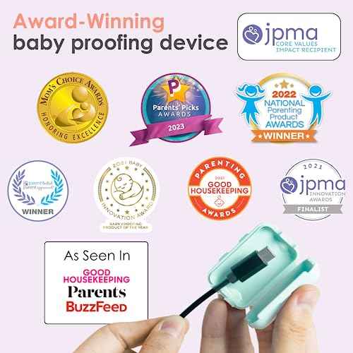 Geddy¢¥s Mom Watch Your Mouth USB Charger Protector Award-Winning Baby Proof Cord Protector| BPA & Phthalate-Free Charger Protector | Electrical Safety Baby Products (3-Pack, White)