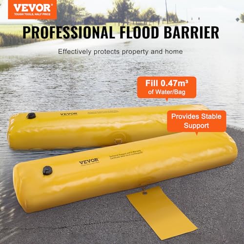 VEVOR 4ft Flood Barriers 6in High Water Barrier Bags for Home & Garage